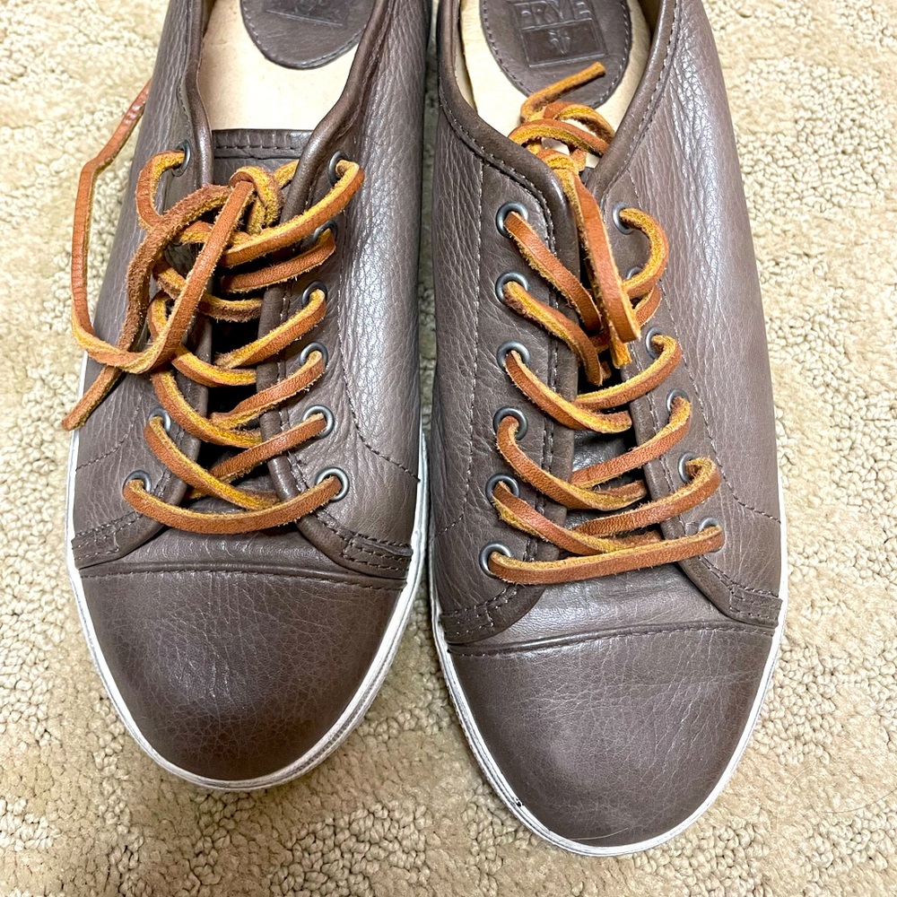 Frye Mindy Low Top Lace-up Leather Sneakers Sz 6